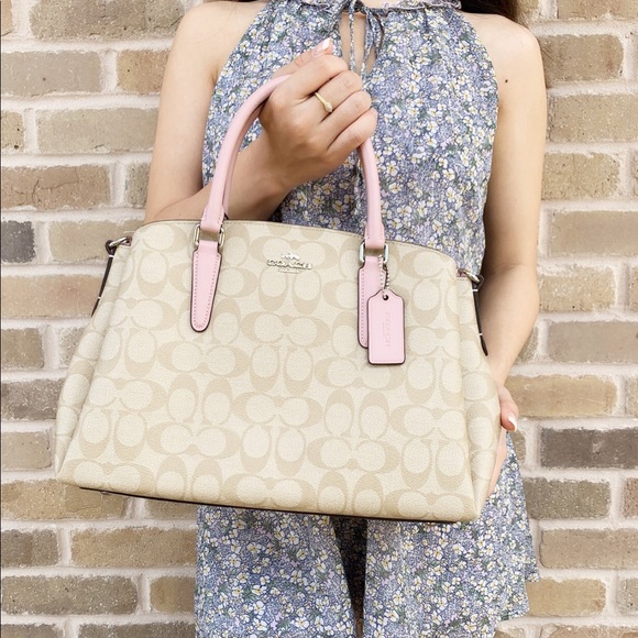 Coach Handbags - Coach Satchel Light Khaki Carnation Pink